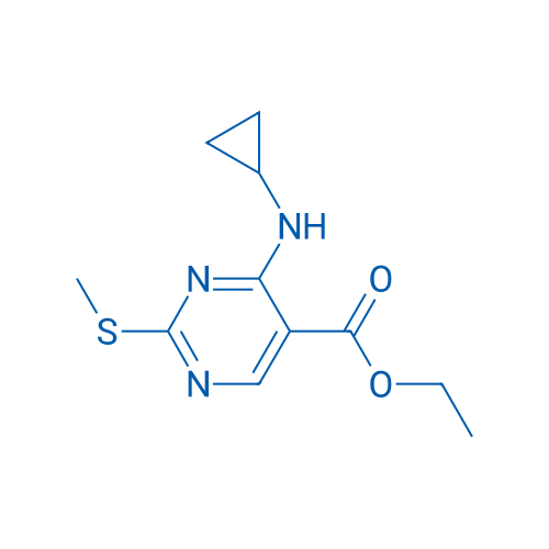 Ethyl 4-(cyclopropylamino)-2-(methylthio)pyrimidine-5-carboxylate 250mg