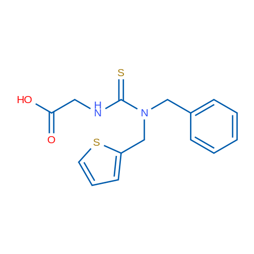 2-(3-Benzyl-3-(thiophen-2-ylmethyl)thioureido)acetic acid 1g
