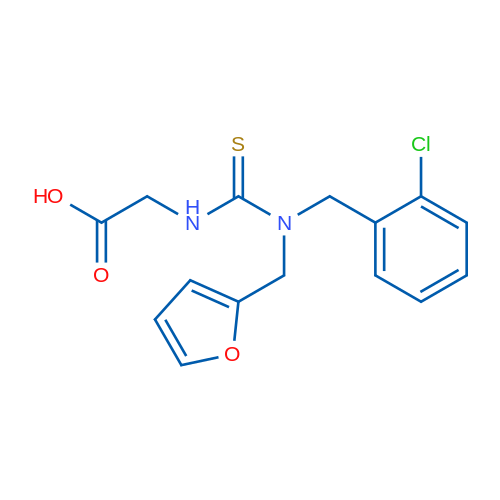 2-(3-(2-Chlorobenzyl)-3-(furan-2-ylmethyl)thioureido)acetic acid 1g