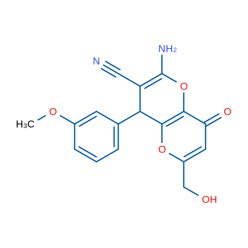 2-Amino-6-(hydroxymethyl)-4-(3-methoxyphenyl)-8-oxo-4H,8H-pyrano[3,2-b]pyran-3-carbonitrile 1g