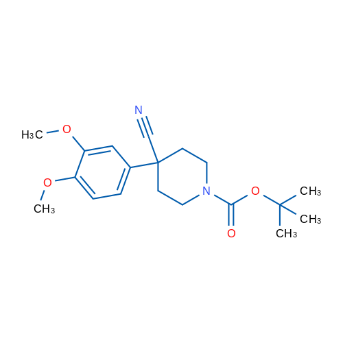 1-Boc-4-cyano-4-(3,4-dimethoxyphenyl)piperidine 1g