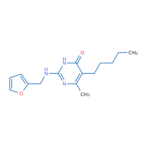 2-((Furan-2-ylmethyl)amino)-6-methyl-5-pentylpyrimidin-4(3H)-one 5g