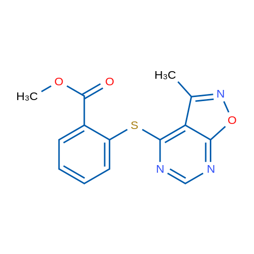 Methyl 2-({3-methyl-[1,2]oxazolo[5,4-d]pyrimidin-4-yl}sulfanyl)benzoate 1g