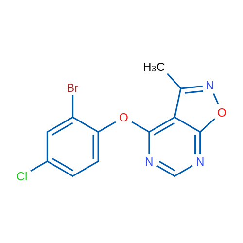4-(2-Bromo-4-chlorophenoxy)-3-methyl-[1,2]oxazolo[5,4-d]pyrimidine 1g
