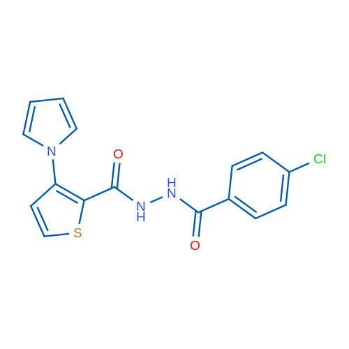 4-Chloro-N'-[3-(1H-pyrrol-1-yl)thiophene-2-carbonyl]benzohydrazide 1g
