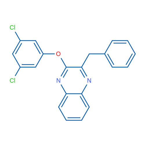 2-Benzyl-3-(3,5-dichlorophenoxy)quinoxaline 1g