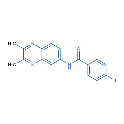 N-(2,3-Dimethylquinoxalin-6-yl)-4-iodobenzamide 1g