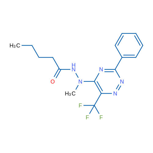 N'-Methyl-N'-[3-phenyl-6-(trifluoromethyl)-1,2,4-triazin-5-yl]pentanehydrazide 1g