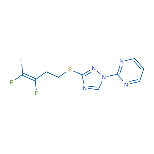 2-{3-[(3,4,4-trifluorobut-3-en-1-yl)sulfanyl]-1H-1,2,4-triazol-1-yl}pyrimidine 1g