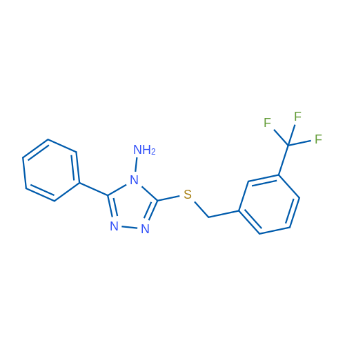 3-Phenyl-5-({[3-(trifluoromethyl)phenyl]methyl}sulfanyl)-4H-1,2,4-triazol-4-amine 1g