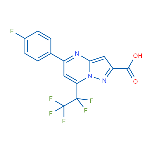 5-(4-Fluorophenyl)-7-(perfluoroethyl)pyrazolo[1,5-a]pyrimidine-2-carboxylic acid 5g