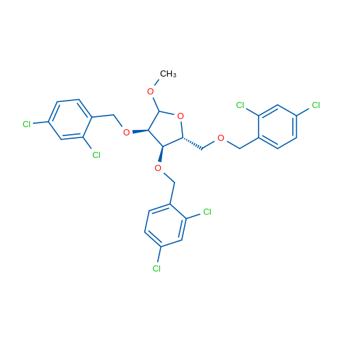D-Ribofuranoside, methyl 2,3,5-tris-O-[(2,4-dichlorophenyl)methyl]- 250mg