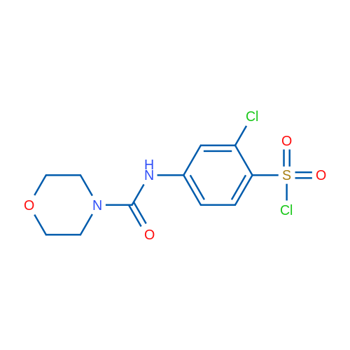 2-Chloro-4-(morpholine-4-carboxamido)benzene-1-sulfonyl chloride 1g