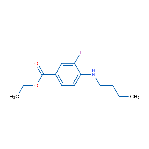 Ethyl 4-(butylamino)-3-iodobenzoate 1g