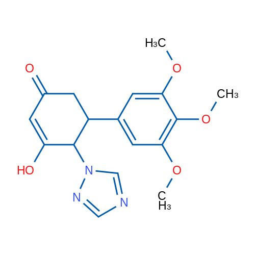 3-Hydroxy-4-(1H-1,2,4-triazol-1-yl)-5-(3,4,5-trimethoxyphenyl)cyclohex-2-en-1-one 1g