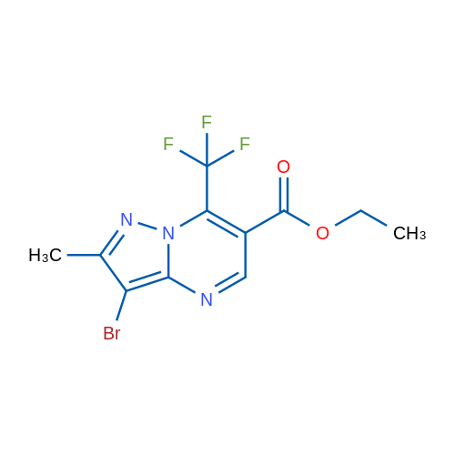 Ethyl 3-bromo-2-methyl-7-(trifluoromethyl)pyrazolo[1,5-a]pyrimidine-6-carboxylate 1g