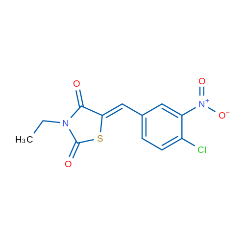 (5Z)-5-[(4-Chloro-3-nitrophenyl)methylidene]-3-ethyl-1,3-thiazolidine-2,4-dione 1g