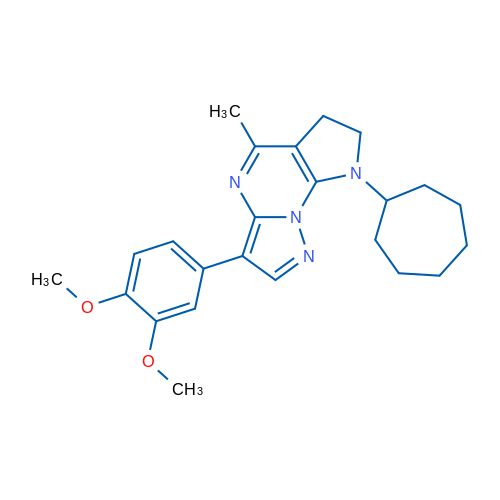 3-Cycloheptyl-10-(3,4-dimethoxyphenyl)-7-methyl-1,3,8,12-tetraazatricyclo[7.3.0.0^{2,6}]dodeca-2(6),7,9,11-tetraene 1g