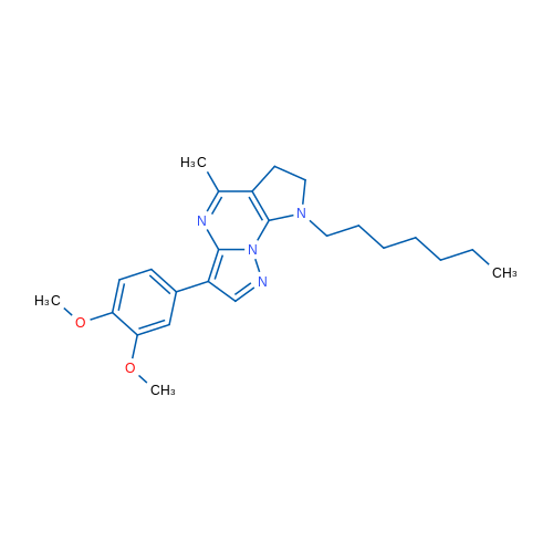 10-(3,4-Dimethoxyphenyl)-3-heptyl-7-methyl-1,3,8,12-tetraazatricyclo[7.3.0.0^{2,6}]dodeca-2(6),7,9,11-tetraene 1g