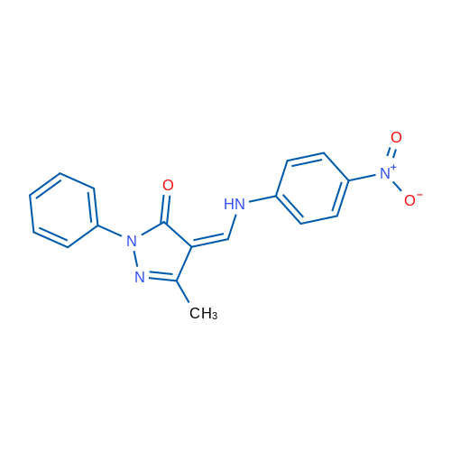 (4Z)-3-Methyl-4-{[(4-nitrophenyl)amino]methylidene}-1-phenyl-4,5-dihydro-1H-pyrazol-5-one 1g