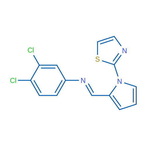 (1E)-N-(3,4-Dichlorophenyl)-1-[1-(1,3-thiazol-2-yl)-1H-pyrrol-2-yl]methanimine 1g