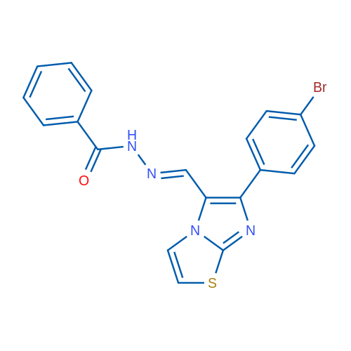 N'-[(1E)-[6-(4-Bromophenyl)imidazo[2,1-b][1,3]thiazol-5-yl]methylidene]benzohydrazide 1g