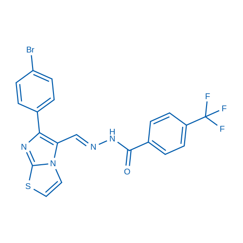 N'-[(1E)-[6-(4-Bromophenyl)imidazo[2,1-b][1,3]thiazol-5-yl]methylidene]-4-(trifluoromethyl)benzohydrazide 1g