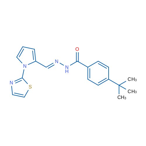 4-tert-Butyl-N'-[(1E)-[1-(1,3-thiazol-2-yl)-1H-pyrrol-2-yl]methylidene]benzohydrazide 1g