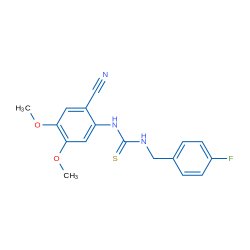 3-(2-Cyano-4,5-dimethoxyphenyl)-1-[(4-fluorophenyl)methyl]thiourea 1g