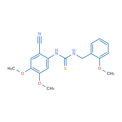 3-(2-Cyano-4,5-dimethoxyphenyl)-1-[(2-methoxyphenyl)methyl]thiourea 1g