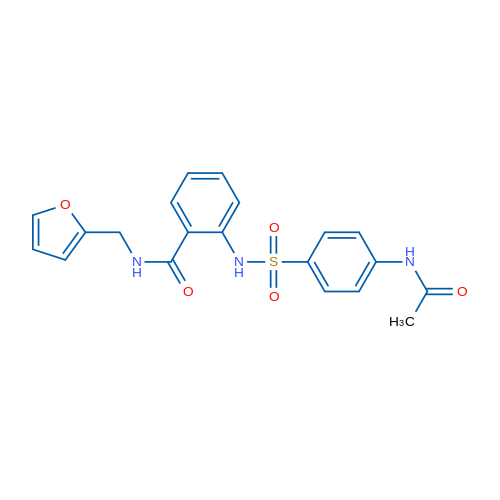 2-(4-Acetamidophenylsulfonamido)-N-(furan-2-ylmethyl)benzamide 1g