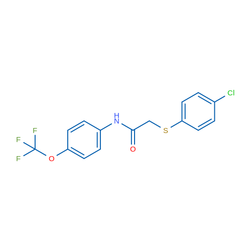 2-[(4-Chlorophenyl)sulfanyl]-N-[4-(trifluoromethoxy)phenyl]acetamide 1g