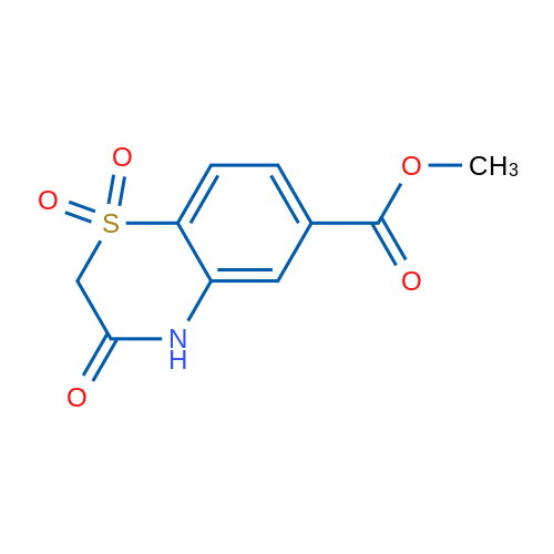 Methyl 3-oxo-3,4-dihydro-2H-benzo[b][1,4]thiazine-6-carboxylate 1,1-dioxide 1g