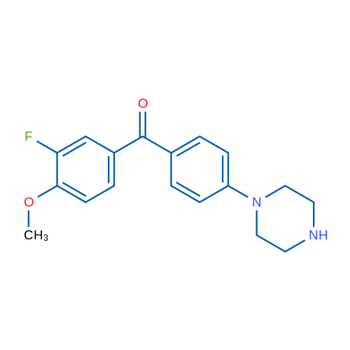 (3-Fluoro-4-methoxyphenyl)(4-(piperazin-1-yl)phenyl)methanone 1g