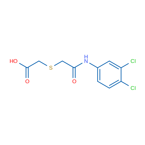 2-((2-((3,4-Dichlorophenyl)amino)-2-oxoethyl)thio)acetic acid 1g
