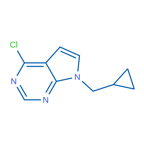 4-Chloro-7-(cyclopropylmethyl)-7H-pyrrolo[2,3-d]pyrimidine 1g