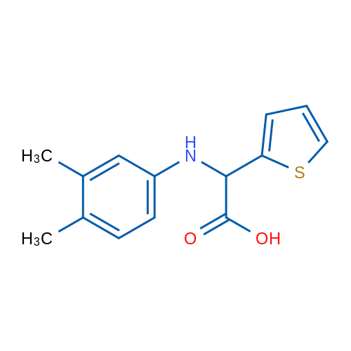 2-((3,4-Dimethylphenyl)amino)-2-(thiophen-2-yl)acetic acid 1g
