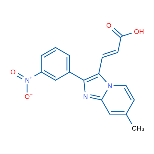 3-(7-Methyl-2-(3-nitrophenyl)imidazo[1,2-a]pyridin-3-yl)acrylic acid 1g