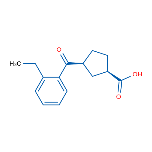 cis-3-(2-Ethylbenzoyl)cyclopentane-1-carboxylic acid 1g