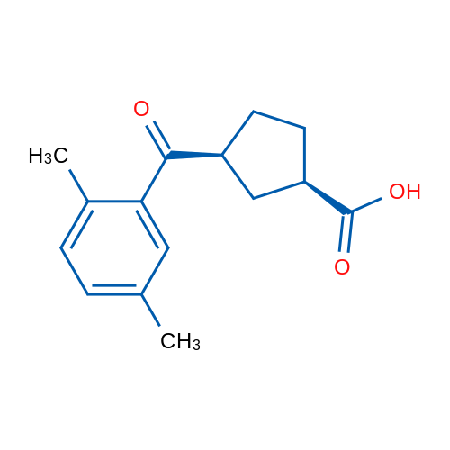 cis-3-(2,5-Dimethylbenzoyl)cyclopentane-1-carboxylic acid 1g