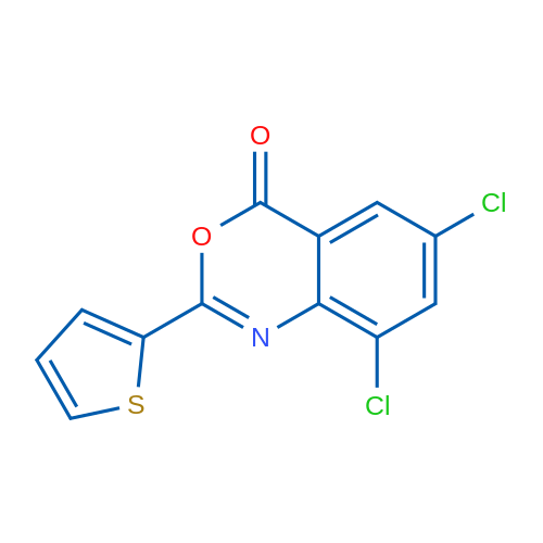 6,8-Dichloro-2-(thiophen-2-yl)-4H-3,1-benzoxazin-4-one 1g