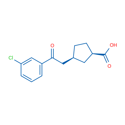 cis-3-[2-(3-Chlorophenyl)-2-oxoethyl]cyclopentane-1-carboxylic acid 1g