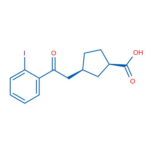 cis-3-[2-(2-Iodophenyl)-2-oxoethyl]cyclopentane-1-carboxylic acid 1g
