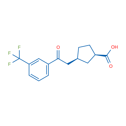cis-3-[2-Oxo-2-(3-trifluoromethylphenyl)ethyl]cyclopentane-1-carboxylic acid 1g