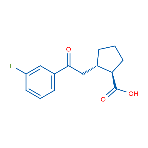 trans-2-[2-(3-Fluorophenyl)-2-oxoethyl]cyclopentane-1-carboxylic acid 1g