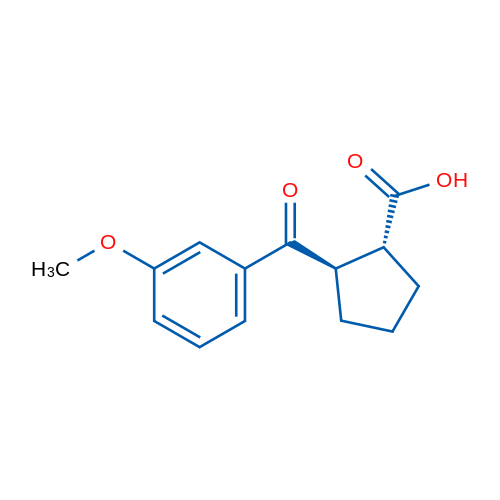 trans-2-(3-Methoxybenzoyl)cyclopentane-1-carboxylic acid 1g