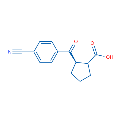 trans-2-(4-Cyanobenzoyl)cyclopentane-1-carboxylic acid 1g