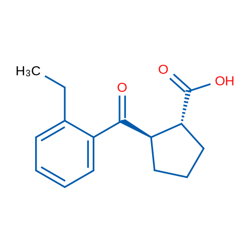 trans-2-(2-Ethylbenzoyl)cyclopentane-1-carboxylic acid 1g