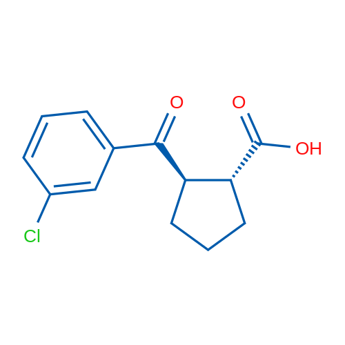 trans-2-(3-Chlorobenzoyl)cyclopentane-1-carboxylic acid 1g