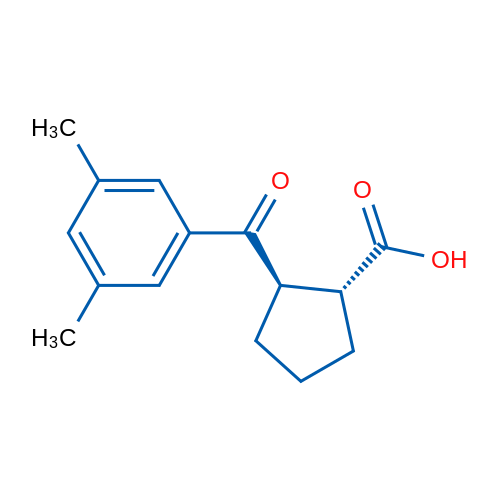 trans-2-(3,5-Dimethylbenzoyl)cyclopentane-1-carboxylic acid 1g